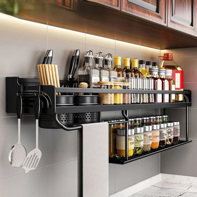 Home Cooking Recipes - Mensola da Cucina 60/70/80cm, Porta Spezie