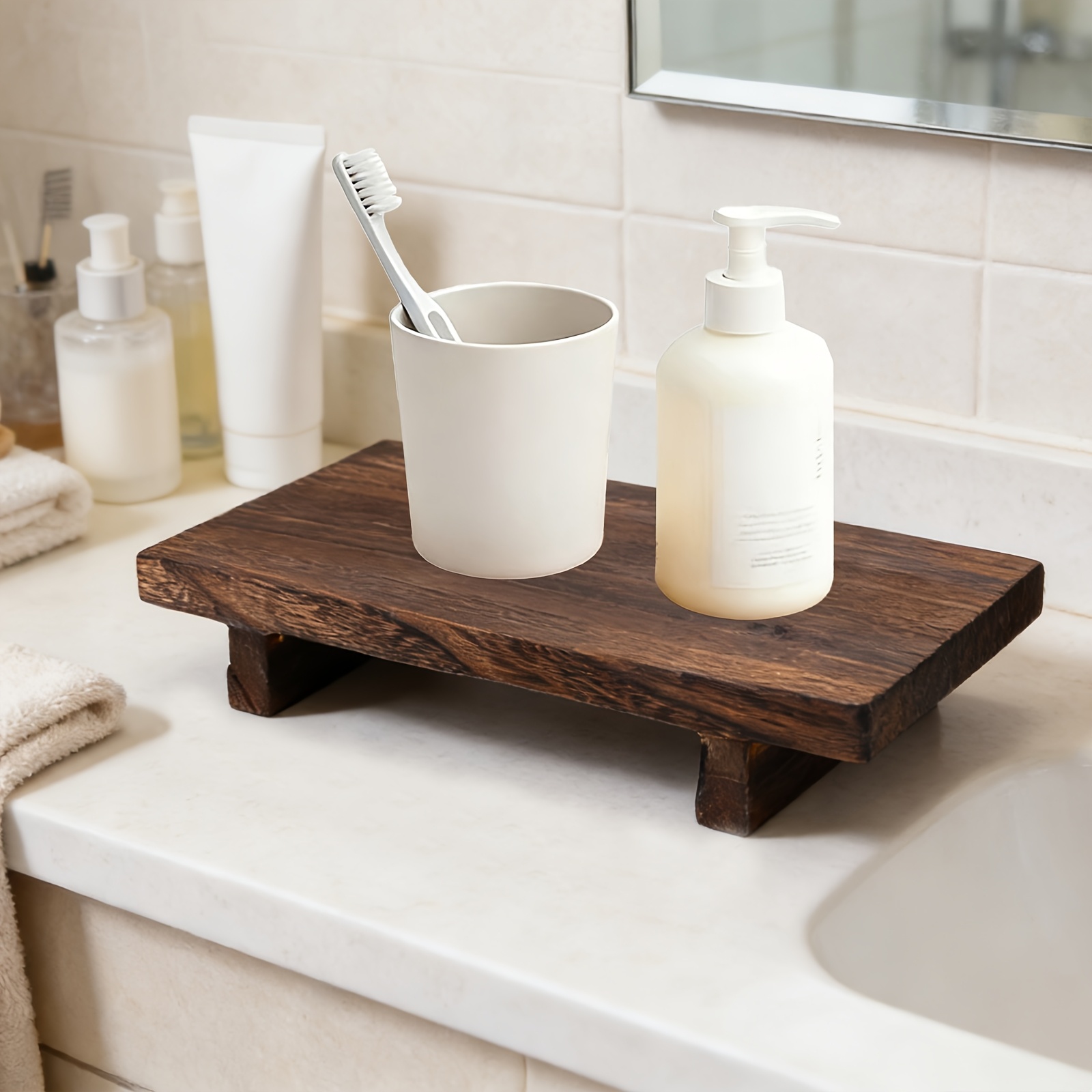 Home Cooking Recipes - Vassoio Decorativo in Legno Vintage, Elegante