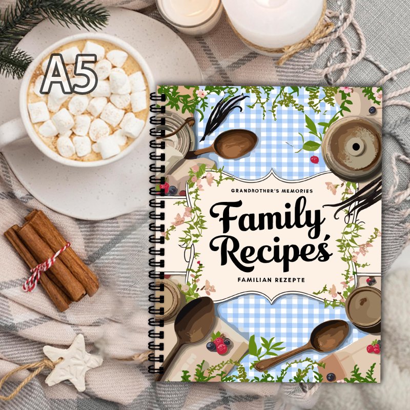 Ricettario A5, Griglia Blu, De - Home Cooking Cookbook recensione e prezzo